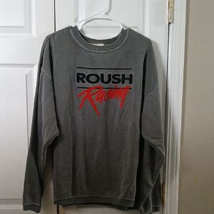 Team Caliber Roush Racing gray sweatshirt Sz L EUC
